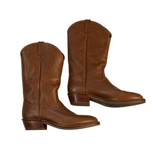 Tony Lama Men’s Cowboy Boots Brown Leather Size 13D – Classic Western Style